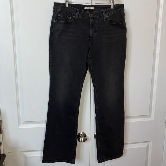 Levi's Superlow Bootcut Jeans Womens 32 Black Stretch Denim Y2K - Picture 2 of 13
